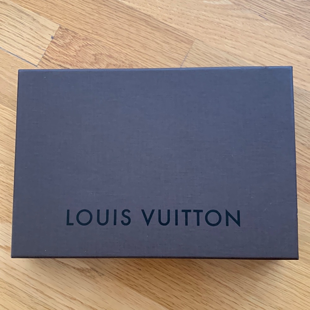 Brown Louis Vuitton Box  11x7.5x2” scarf or wallet /small items